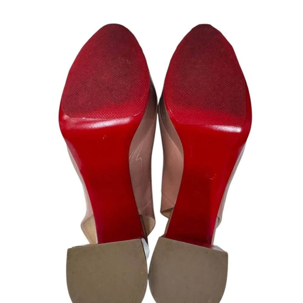 Christian Louboutin Movida Sling 130 Patent Heels – Nude (40.5 Dust Bag & Box)